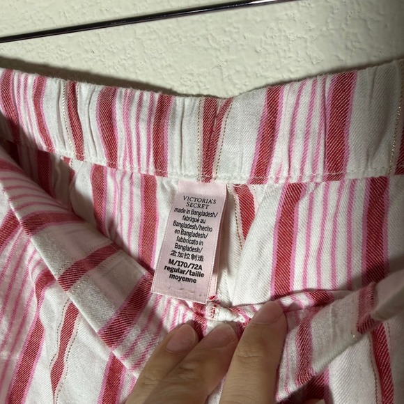 Victoria's Secret Candy Cane Striped Pajama Set Pants M - Picture 8 of 8